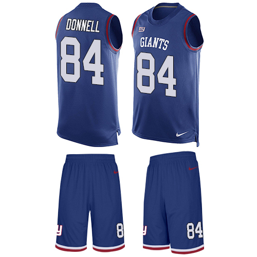 Men's Limited Larry Donnell Nike Jersey Royal Blue - #84 Tank Top Suit NFL New York Giants